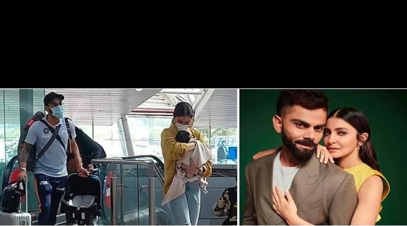anushka sharma and virat kohli arrive at india with boy